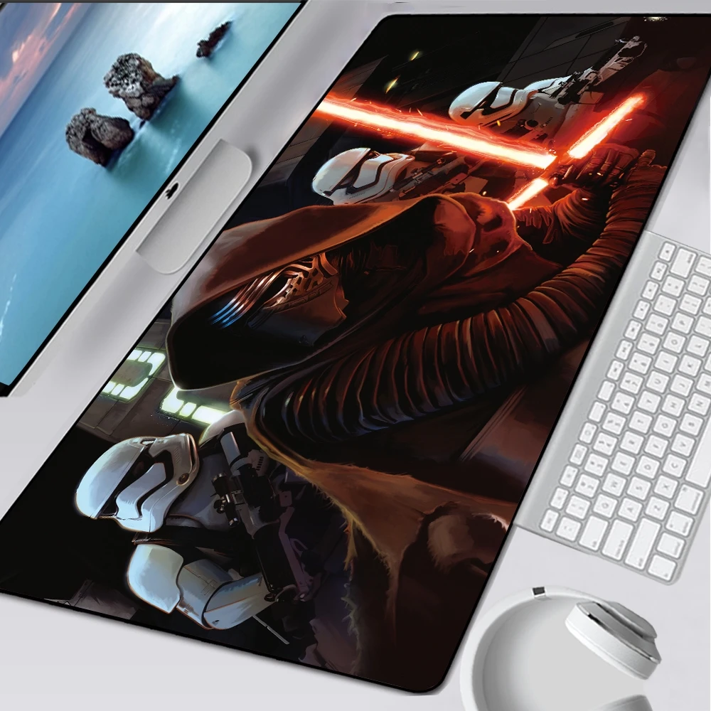 Большой игровой коврик для мыши стола с замком моющийся мягкий резиновый