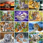 Алмазная 5D картина сделай сам с тигром, Набор для вышивки стразами с животными, полная выкладка, мозаика, настенное искусство, домашний декор