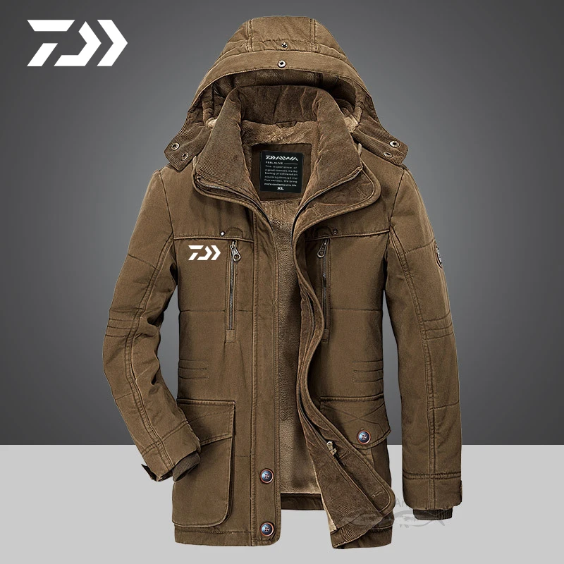 Мужская теплая флисовая куртка с капюшоном защитой от ветра на молнии | Спорт и