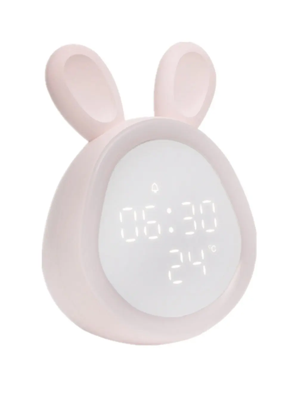 

Cute Rabbit Alarm Clock USB Charging Mini Program Smart Alarm Clock With Night Light Bedroom Bedside Electronic Clock