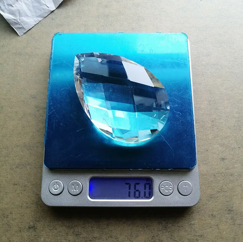 

80mm Glass Art Crystal Prism Pendant Chandelier Lamp Hanging Ornament DIY Suncatcher Faceted Teardrop