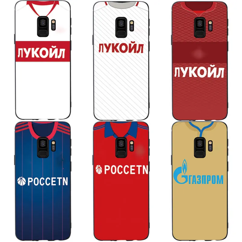 Чехол накладка для телефона ЦСКА Спартак в виде Джерси зенита Samsung Galaxy S6 S7 edge S8 plus