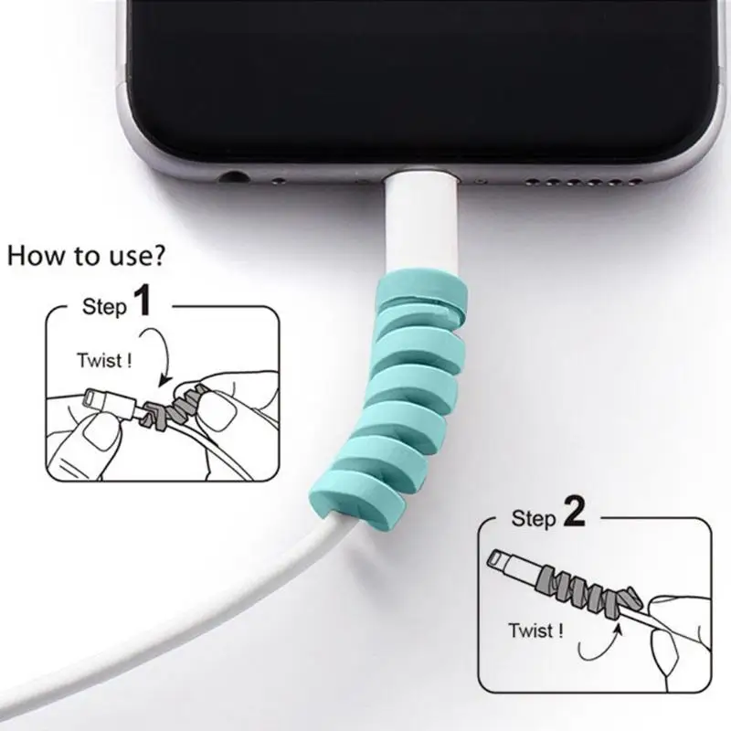 

New Data Cable Protector Saver Cover for Apple Android Silicone Charging Cable USB Charger Cable Cord Adorable Protective Sleeve