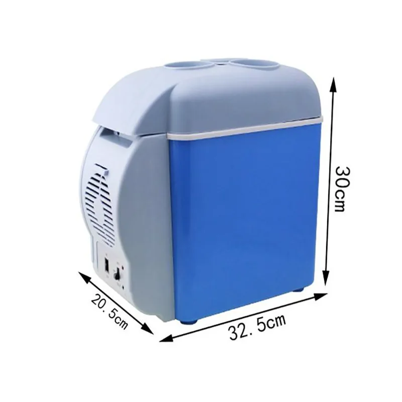 

12V 7.5L Capacity Portable Mini Car Refrigerator Cooler Warmer Cooling Box Truck Electric Fridge Automoble Food Fruit Storage