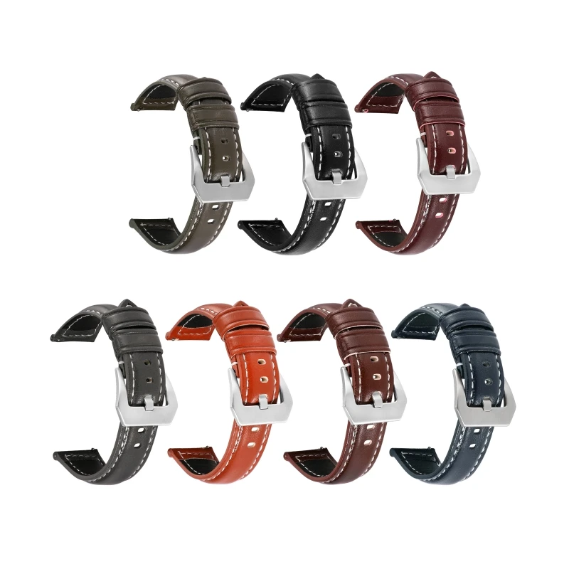 

Retro Style Adjustable Strap Pin Buckle Breathable Oil Wax Leather Strap Watch Replacement Accessories