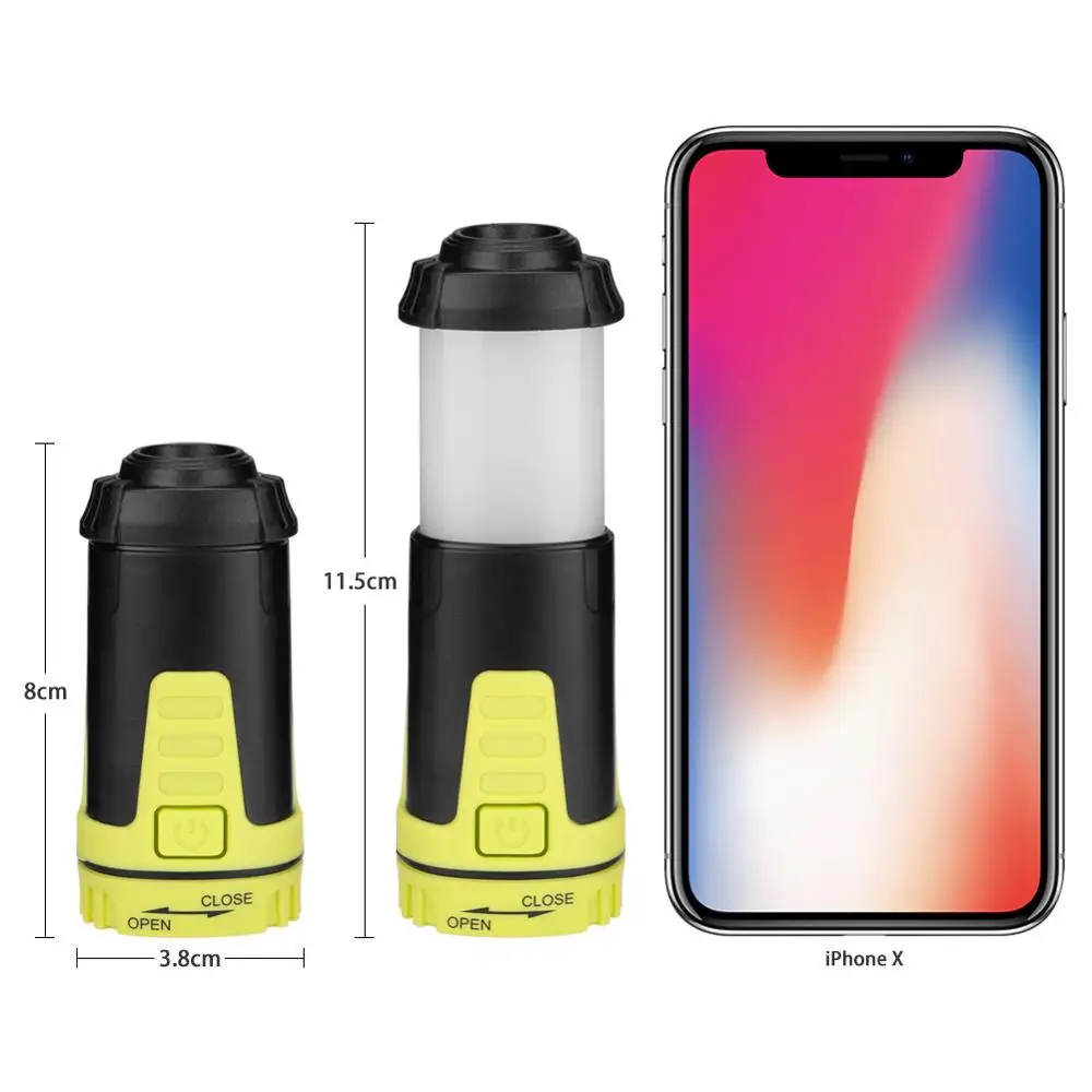 Многофункциональный выдвижной кемпинговый светильник s светодиодный фонарик