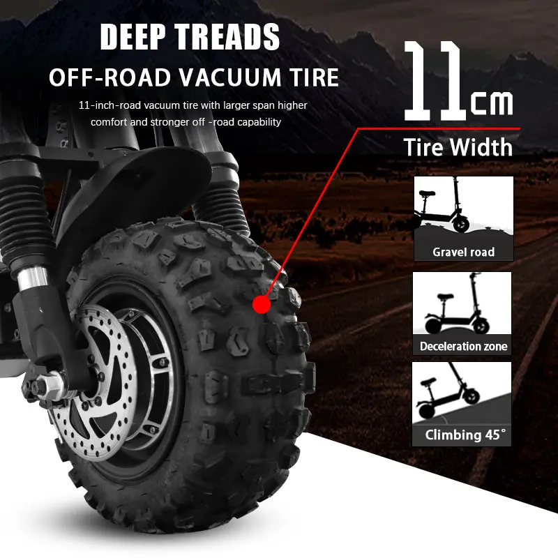 Online 3600W Dual Motor Elektrische Roller 60V26Ah Batterie 11inch 85 Km/h Doppel Suspension Faltbare E Roller Patinete Elétrico