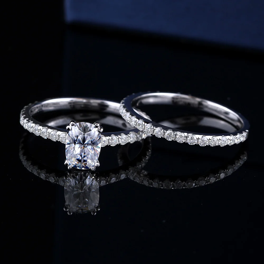 Свадебное кольцо с муассанитом белое золото 14 к 1 6 5 мм|Кольца| |