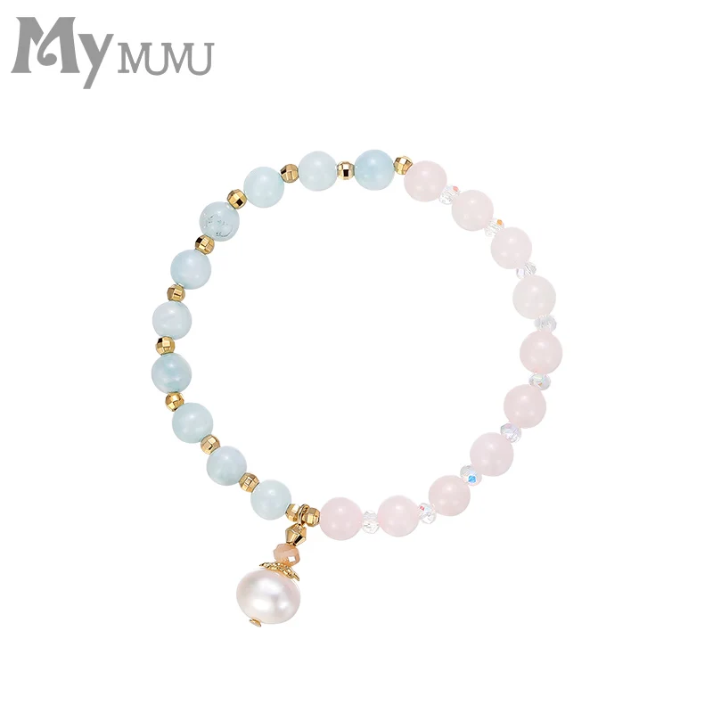 Женский браслет с розовыми кристаллами новинка 2020 модный трендовый Корейский