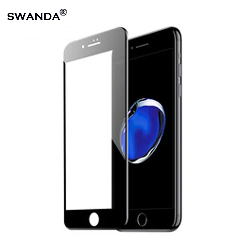 3D Защитная пленка для экрана с полным покрытием iphone 6 6s 7 8 черно-белое закаленное