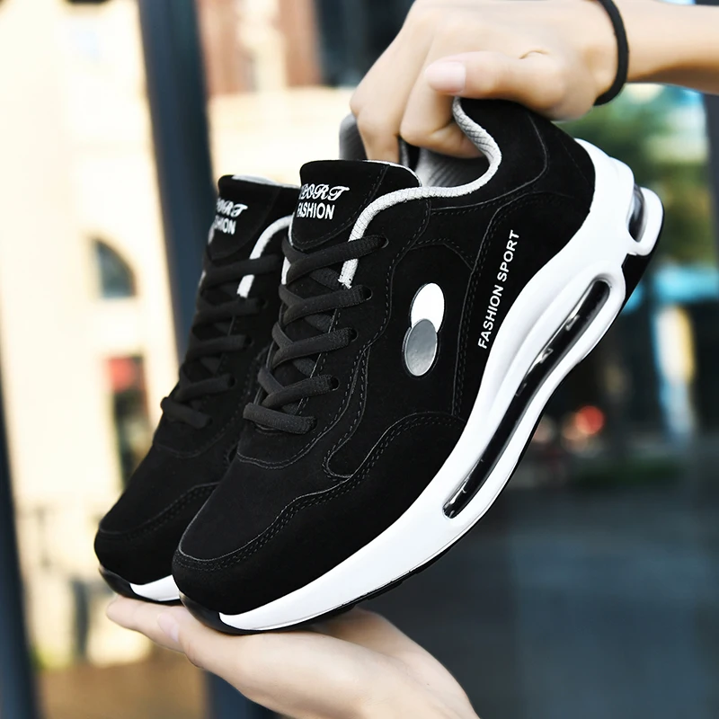 

Women Air Cushion Chunky Sneakers Winter Lady Light Leather Keep Warm Casual Shoes