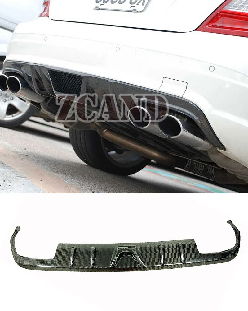 Задний диффузор для губ из углеродного волокна подходит Mercedes Benz W207 E550 AMG посылка