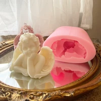 handmade aromatherapy candle molds 3d little baby angel candle homemade decoration gypsum cake baking silicone mold