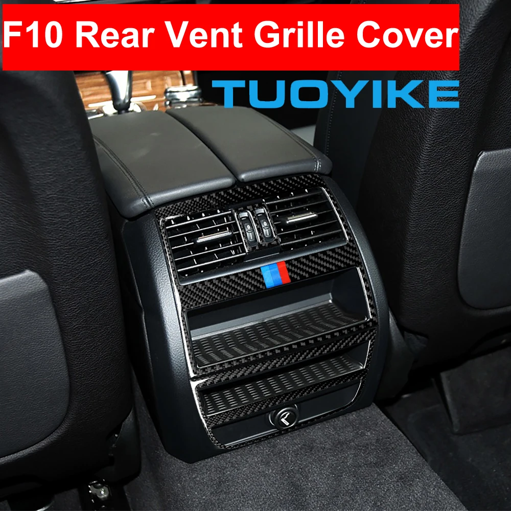 

Car Styling LHD RHD Carbon Fiber Rear AC Air Conditioner Vent Grille Outlet Panel Cover Sticker Trim For BMW F10 F11 F18 10-2017