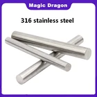 Линейный вал 316 из нержавеющей стали круглый стержень брус, длина 100-550 мм, M3 M4 M5 M6 M8 M10 M12 M14 M15 M16 M18 M20