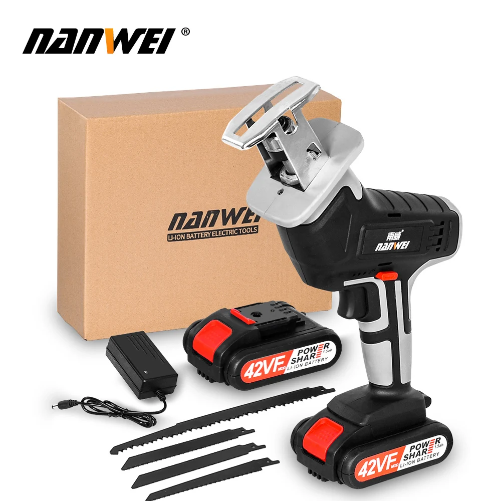 42VF 7.5Ah2Batteries Многофункциональная возвратно-поступательная пила, сменная электрическая дрель в возвратно-поступательную пилу, пилка для резки металла по дереву - Цвет: 42VF 7.5Ah2Batteries