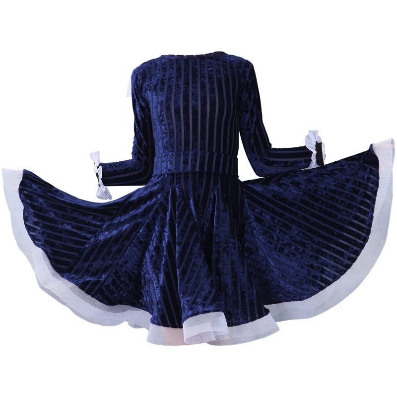 

Latin Dance Dress Girls Cha Cha Samba Salsa Tango Ballroom Dancing Practice Wear Long Sleeve Rumba Performance Outfit DC3144