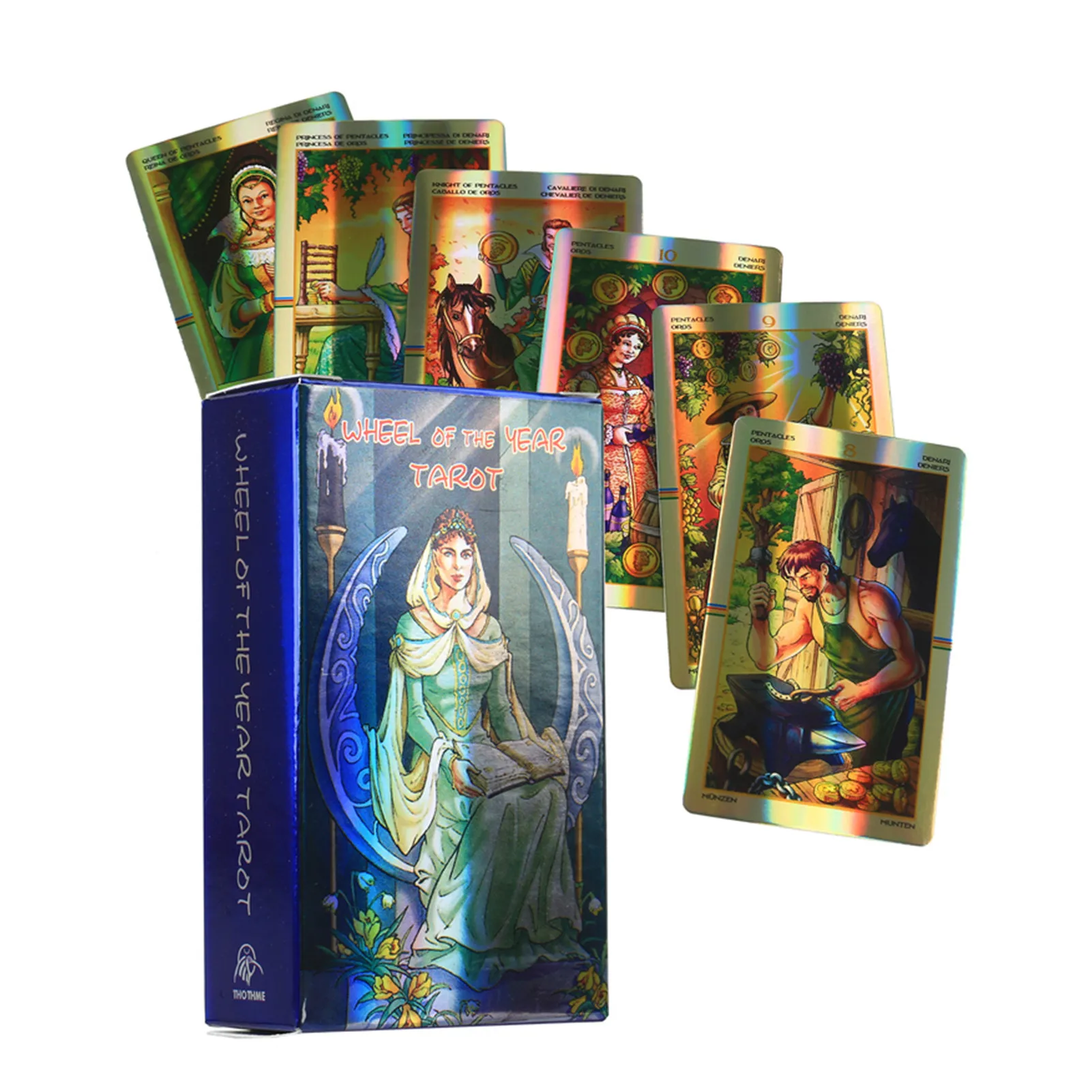 Oracle карты Таро колесо года доски палубы игры Palying карт колода Настольная игра для