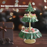 1pc christmas tree dessert table fruit plate 2 tie cake stand holiday party candy plate holder snack tray xmas decor snack rack