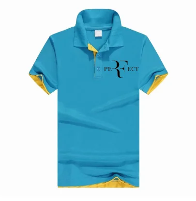 

2020 New Polo Shirt RF roger federer logo Cotton Polo shirt Short Sleeve High Quantity polo shirts