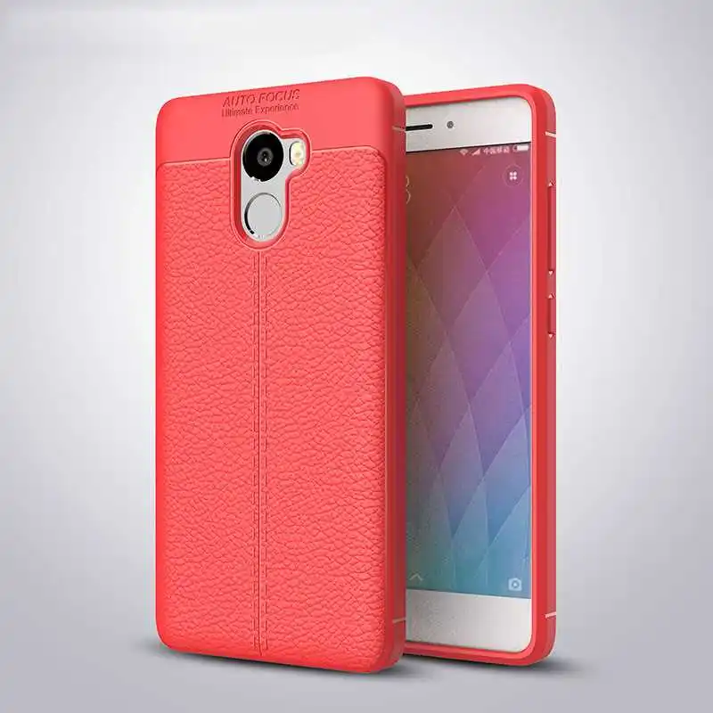 Чехол Leathe Xiaomi Redmi 4 Pro, роскошный кожаный мягкий силиконовый чехол из ТПУ для Redmi 4, ударопрочный бампер, силиконовый чехол из ТПУ Redmi 4 Pro