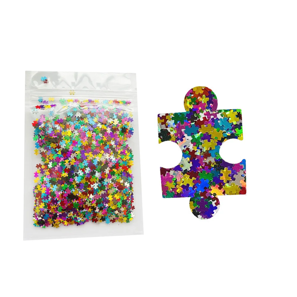 Красочные пазлы в форме пазла PrettyG 10 г блестки для смолы сделай сам искусство