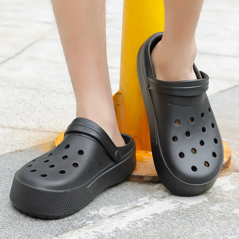 Женские и мужские летние шлепанцы PULOMIES повседневные домашние квадратная