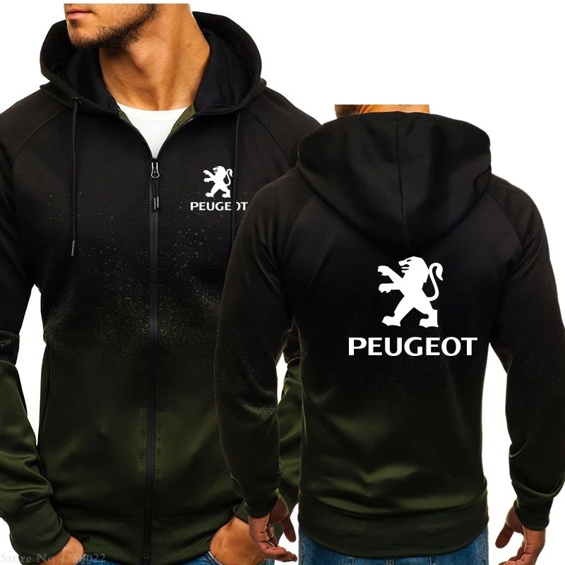 

Man Hoodies zipper Peugeot Sweatshirt Hoody Jackets Coats For Men Cardigans Size M-3XL H