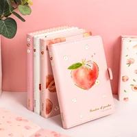 jianwu peach series magnetic buckle a5a6 notebooks notepad pink girly heart kawaii hand book diary planner stationery supplies