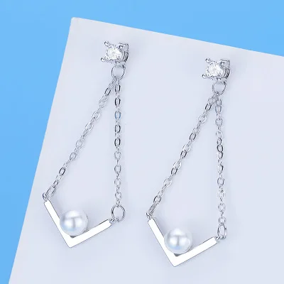 Why Secretary King Smile Park Min Young Korean Drama Ear piercing Line Personality Earrings For Women Girls Pendientes | Украшения и