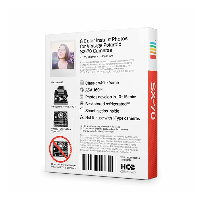 Polaroid Originals мгновенная пленка цвет черный и белый пленки для винтажной камеры SX-70