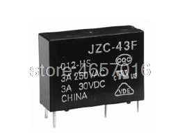 

10pcs/lot The new relay JZC-43F-012-HS 12V DC12V 3A 4-pin a group of normally open