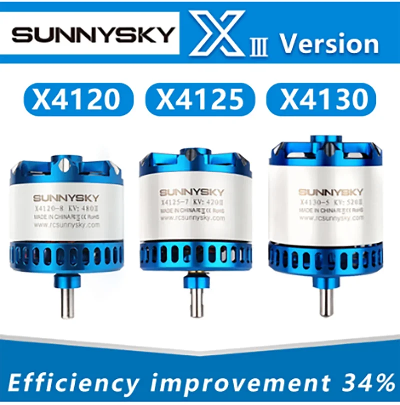 

SUNNYSKY X4120-III X4125-III 310 кв 420кв 440кв 465кв 480 кв бесщеточный двигатель для радиоуправляемых квадрокоптеров самолетов с неподвижным крылом