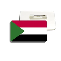 sudan national flag brooch for women and men vintage pin hat clothes accessories acrylic patriotic badge