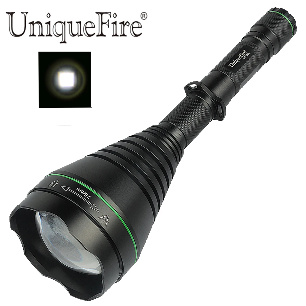 UniqueFire UF-1508 XM-L2 LED Tactical Flashlight 500m Beam Distance Zoomable Torch for Night Camping Riding