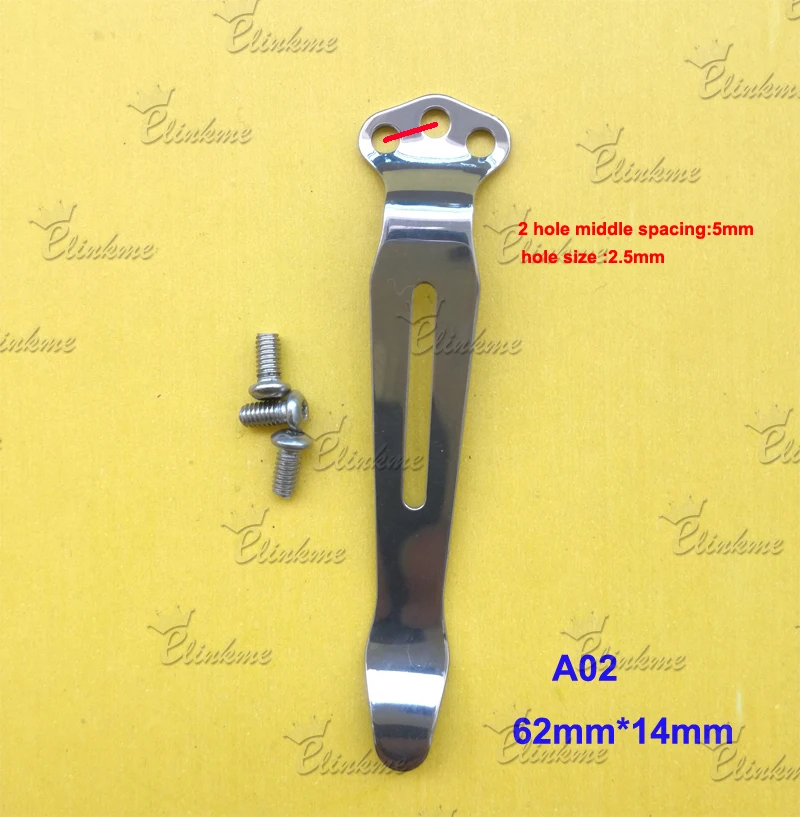 1 шт. пакет складной карманный зажим 62 мм * 14 для ножей фонарика или EDC инструменты