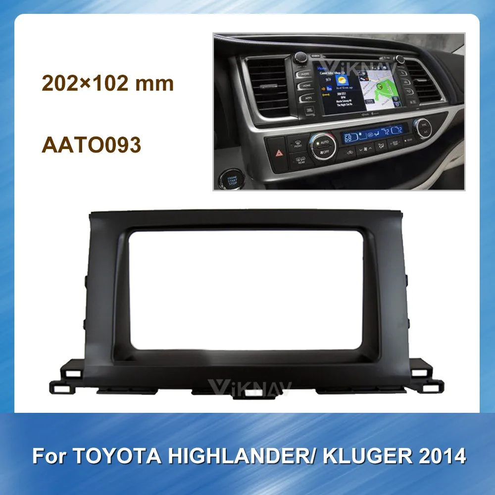 

2DIN автомобильная стереосистема DVD-радио Fascia Для Toyota Highlander KLUGER 2014, панель аудиоплеера, адаптер, рамка, монтажный комплект для приборной панел...