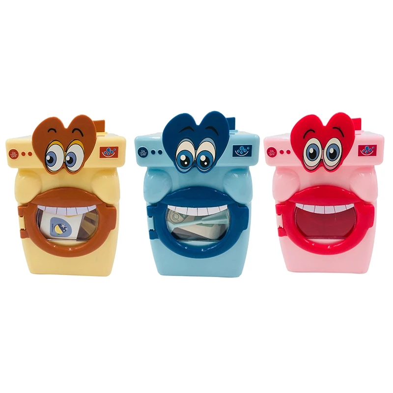 

Cartoon Big Mouth Washing Machine Toy Girl Play House for Childrens