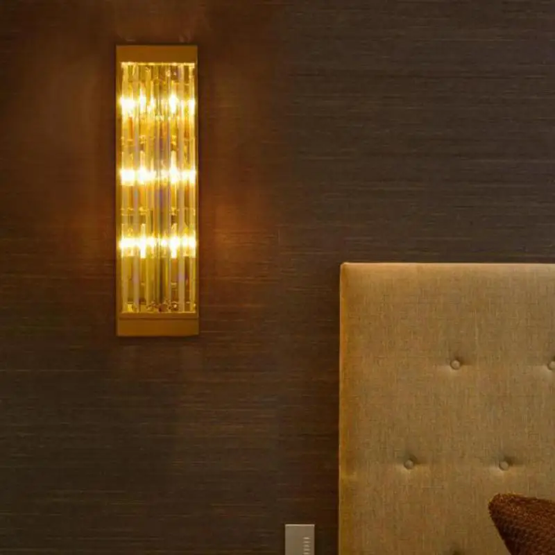 Итальянский дизайн 62 см длинное Хрустальное настенное бра для дома большое