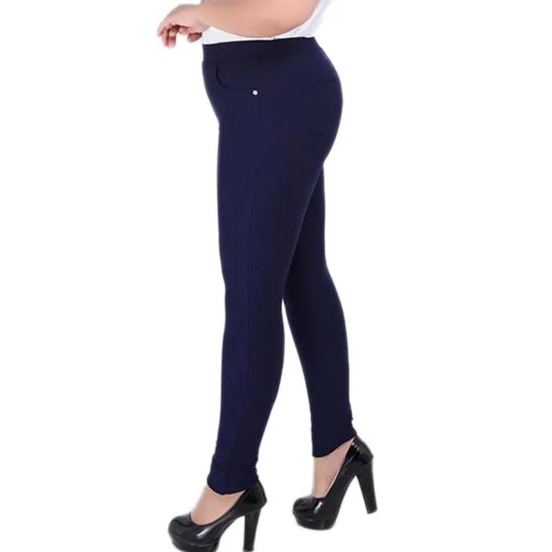 Женские Брюки Капри Clobee Extra Large 6XL Стрейчевые узкие брюки с высокой талией
