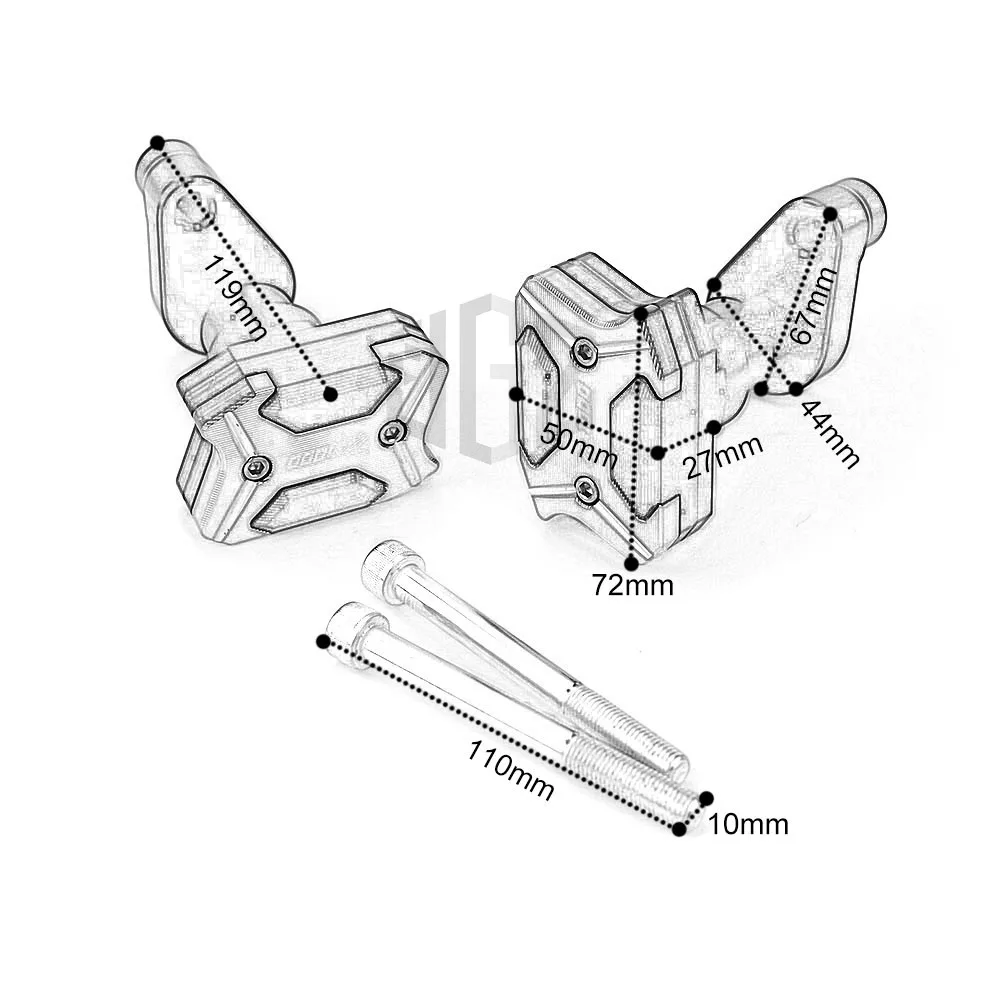 Алюминиевая рама для мотоцикла с ЧПУ слайдер защита от падения двигателя KAWASAKI Z1000