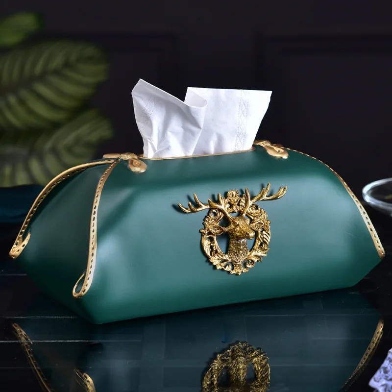 

The luxurious style originality tissue box decoration light box new China high-end table napkin box