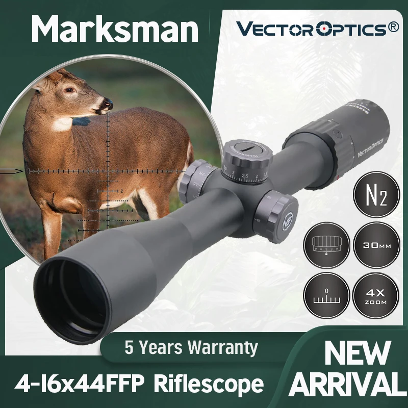 Оптический прицел Vector Optics Marksman 4 16x44 FFP тактический 1/10 мил для винтовки 30 мм
