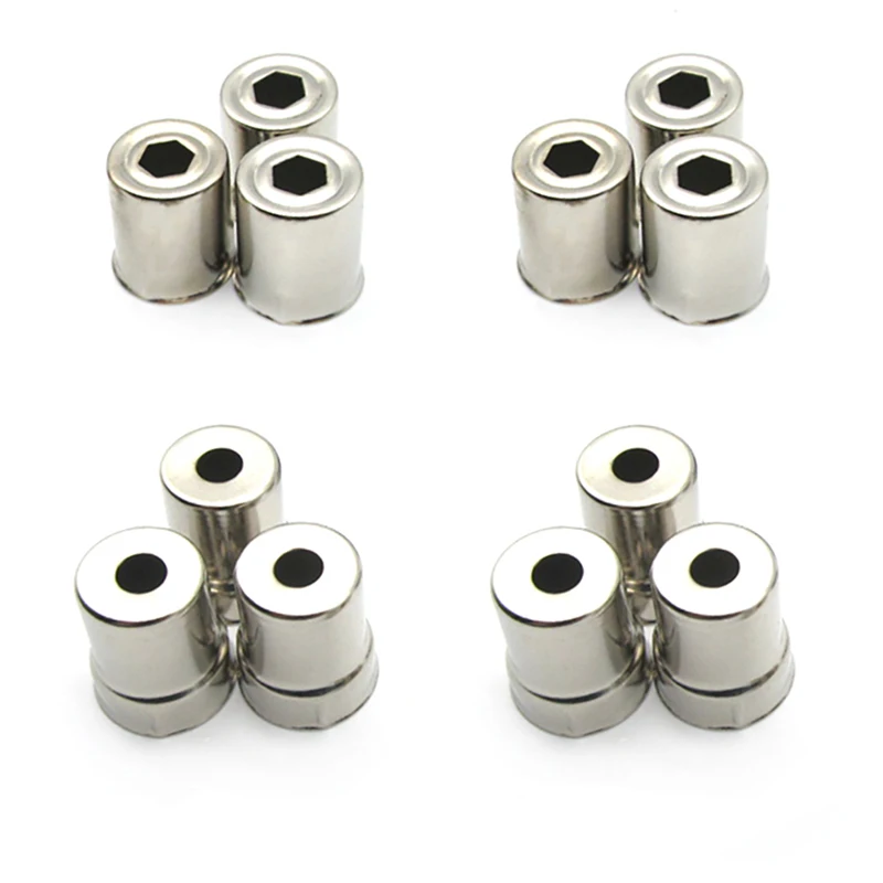 

6 шт. Шестигранная и 6 шт. Большая Круглая Серебряная стальная крышка со стальным колпачком Замена микроволновой печи Магнетронные кухонные электрические детали