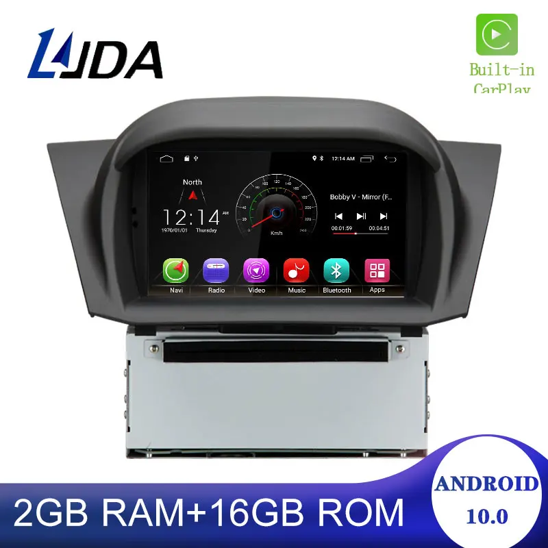 Carplay Android 10 автомобильный DVD плеер для FORD Fiesta 2013 2020 GPS навигация 2 Din автомобильное