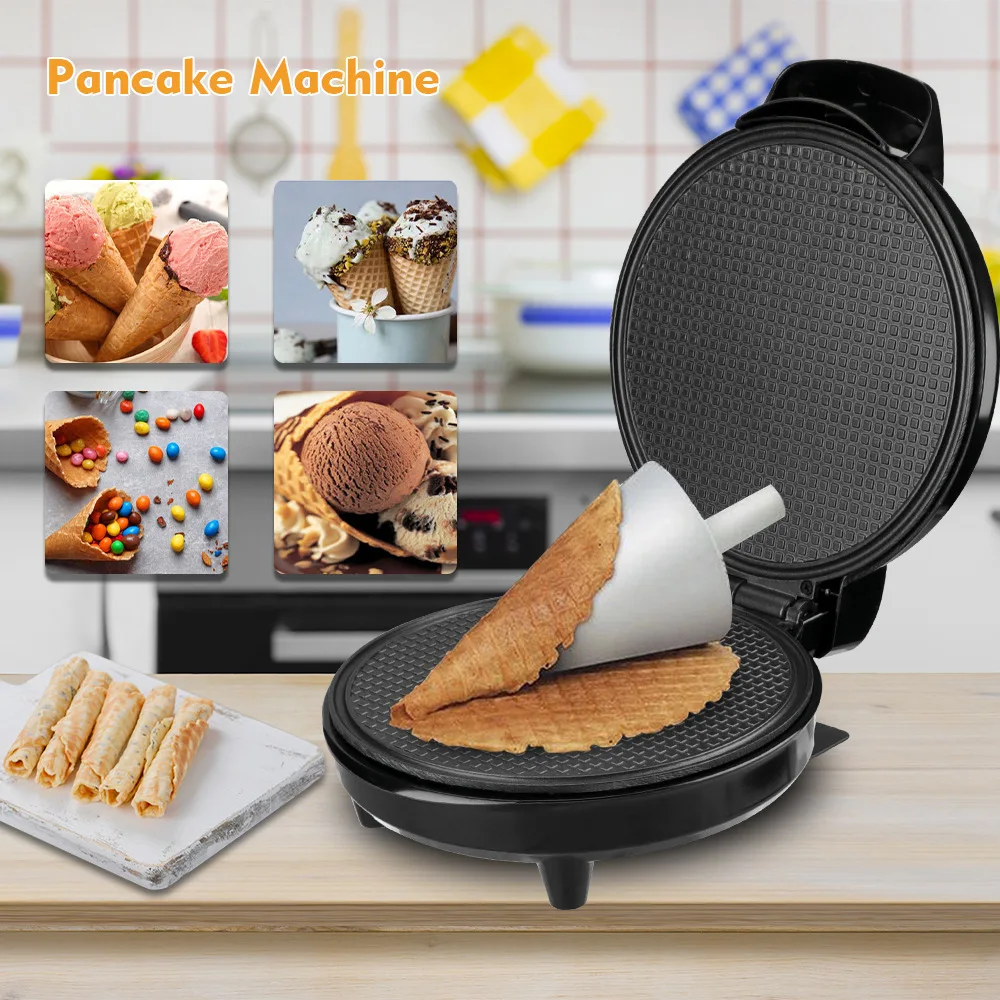 Breakfast maker Egg Roll Machine Electric Baking Pan Ice Cream Roll Machine Pancake Machine Ice Cream Crust Spring Roll Machine