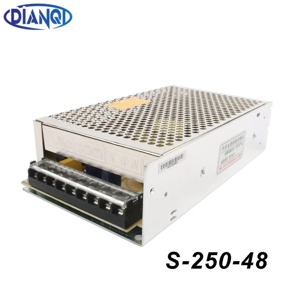Светодиодный выключатель питания 250 Вт 48 В 5A ac dc преобразователь S 250w в переменный