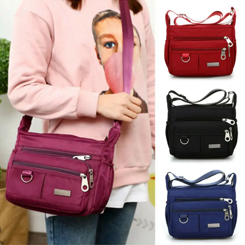 

Women Waterproof Single-shoulder Messenger Crossbody Bag Nylon Purse Travel Lady