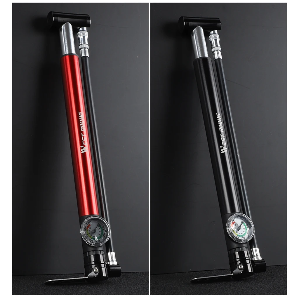 

Mini Portable Bike Pumps130PSI Fits Presta & Schrader with Pressure Gauge