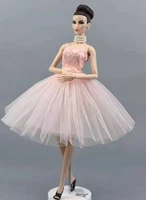 16 bjd doll clothes pink off shoulder party gown ballet dress for barbie clothes princess dresses vestidoes dolls accessories